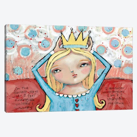 Straighten Your Crown Blonde Canvas Print #TKG176} by Teresa Kogut Art Print
