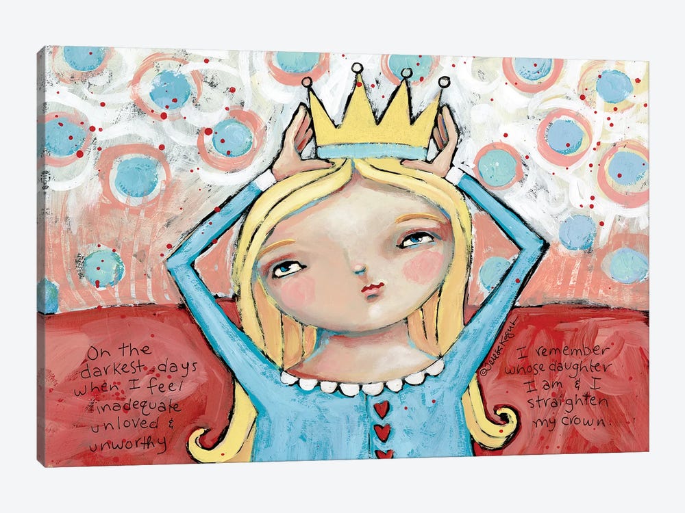 Straighten Your Crown Blonde by Teresa Kogut 1-piece Canvas Print