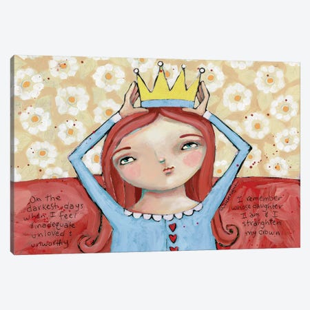 Straighten Your Crown Redhead Canvas Print #TKG178} by Teresa Kogut Canvas Wall Art