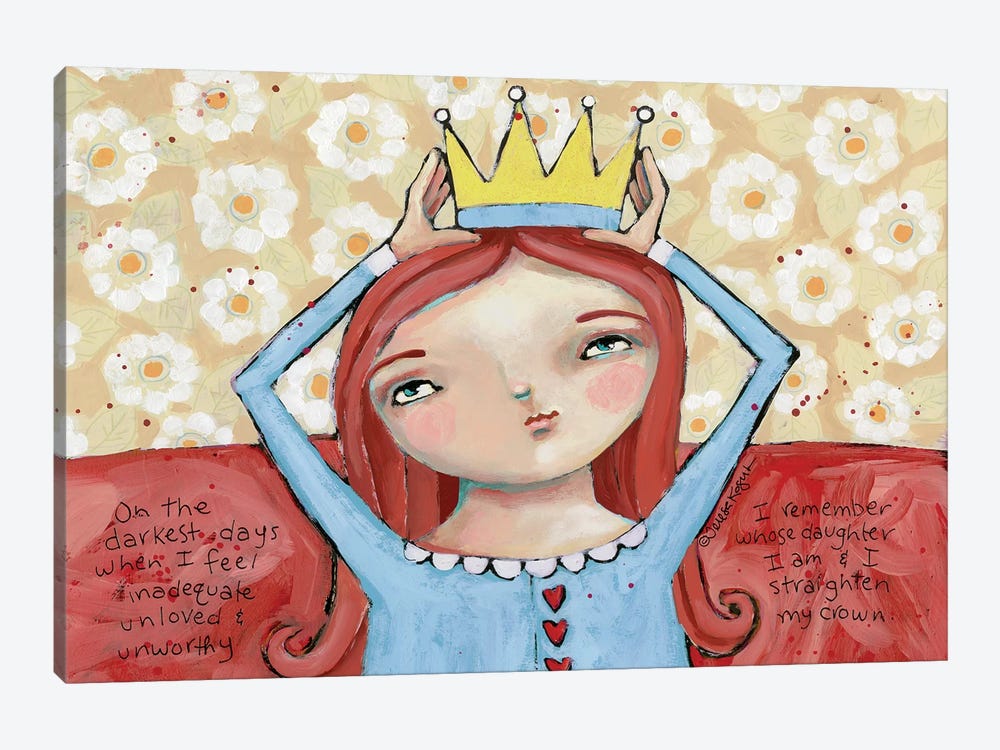 Straighten Your Crown Redhead by Teresa Kogut 1-piece Canvas Art Print