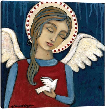 Symbol Of Peace Canvas Art Print - Dove & Pigeon Art