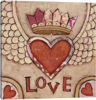 Winged Heart Canvas Art Print - Teresa Kogut