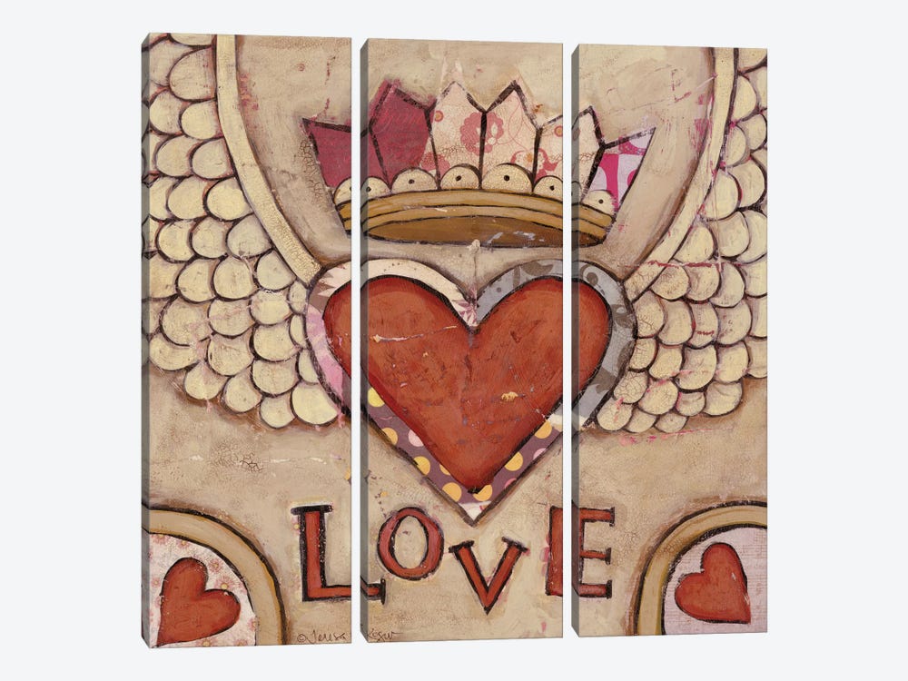 Winged Heart by Teresa Kogut 3-piece Canvas Wall Art