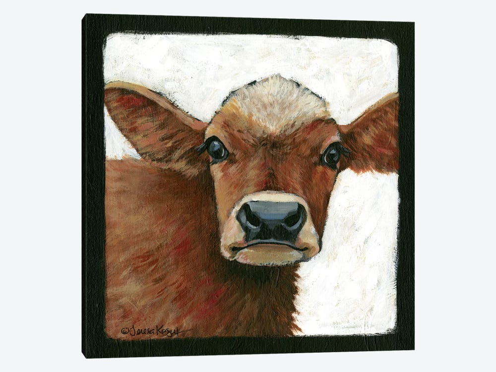 Bella Cow by Teresa Kogut 1-piece Canvas Wall Art