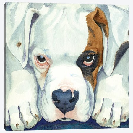 Buster As A Pup Canvas Print #TKG31} by Teresa Kogut Canvas Wall Art