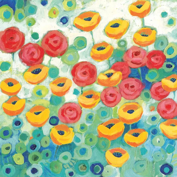 Poppies: California Poppies Square by Teresa Kogut