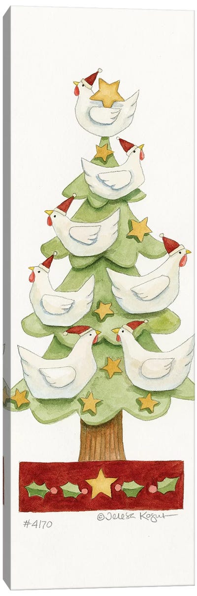 Chicken Tree Canvas Art Print - Teresa Kogut