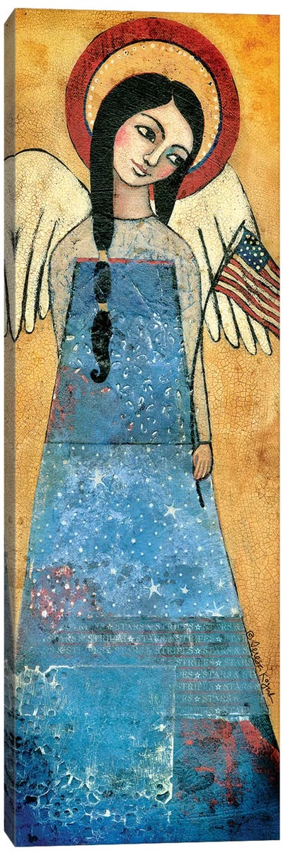Americana Angel Canvas Art Print - Teresa Kogut