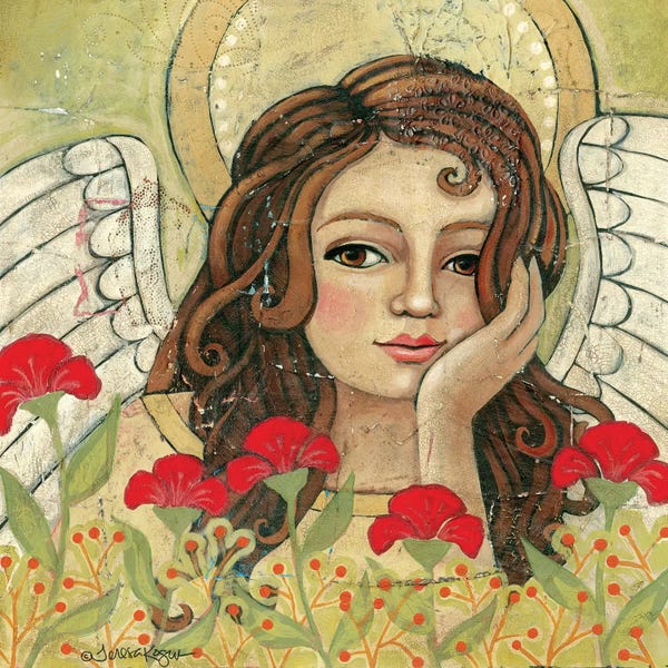 Folk Art: Among The Reds by Teresa Kogut