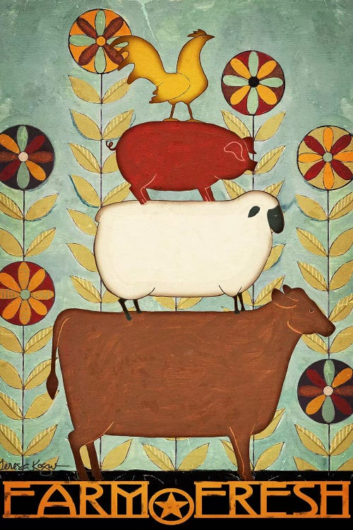 Farm Fresh Animal Stack by Teresa Kogut wall art