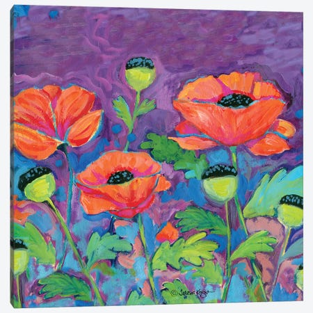 Floral V Canvas Print #TKG64} by Teresa Kogut Canvas Art