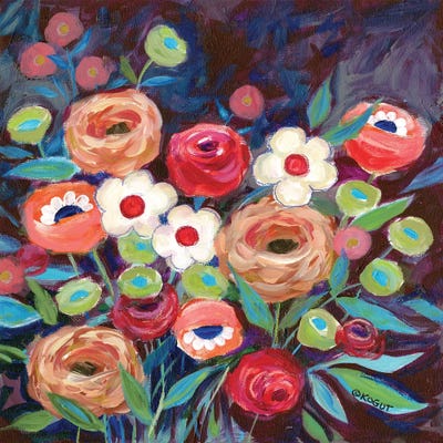 Floral XIX by Teresa Kogut framed canvas print