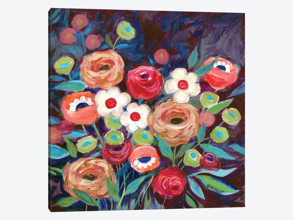 Floral XIX by Teresa Kogut 1-piece Canvas Art Print