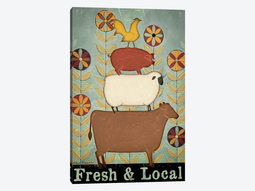 Fresh & Local Animal Stack by Teresa Kogut 1-piece Art Print