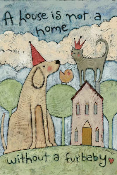 Furbaby by Teresa Kogut framed canvas print