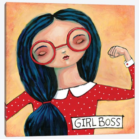 Girl Boss Canvas Print #TKG94} by Teresa Kogut Canvas Art Print