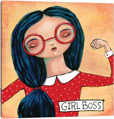 Girl Boss Canvas Art Print - Success Art