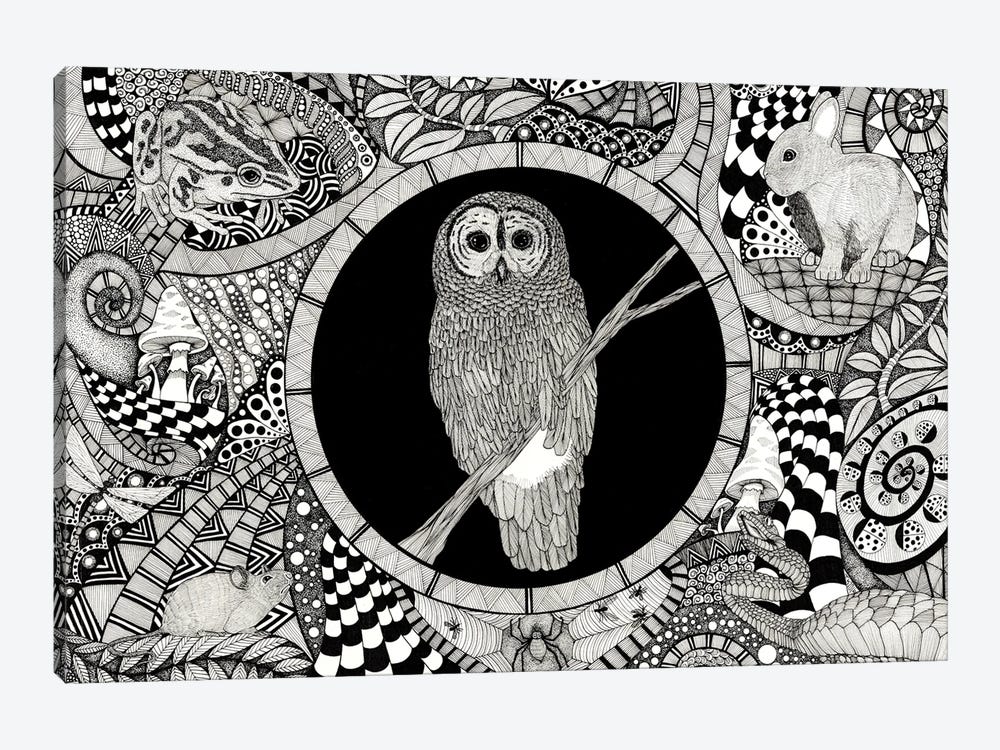Night Garden - Owl by Terri Kelleher 1-piece Art Print