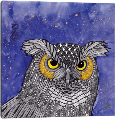 Owl Canvas Art Print - Terri Kelleher