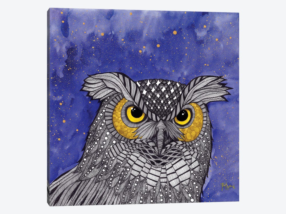 Owl by Terri Kelleher 1-piece Canvas Print