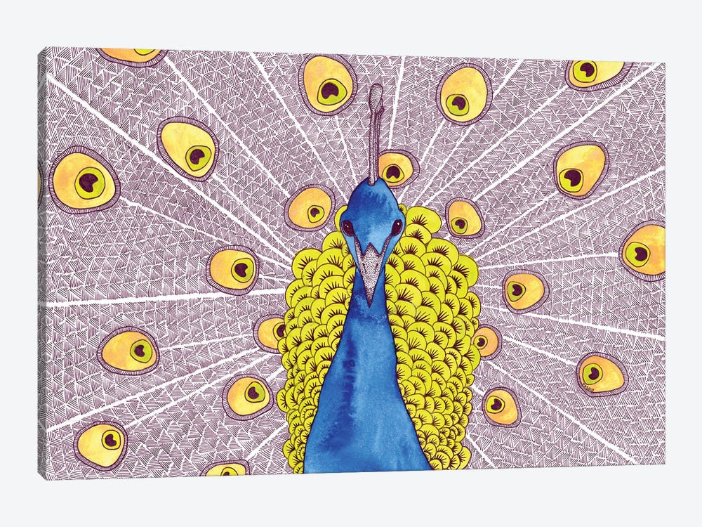 Peacock by Terri Kelleher 1-piece Canvas Art