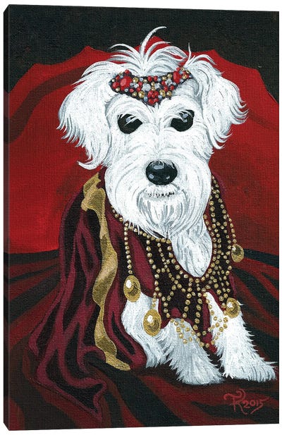 Puppy Princess Canvas Art Print - Regal Revival