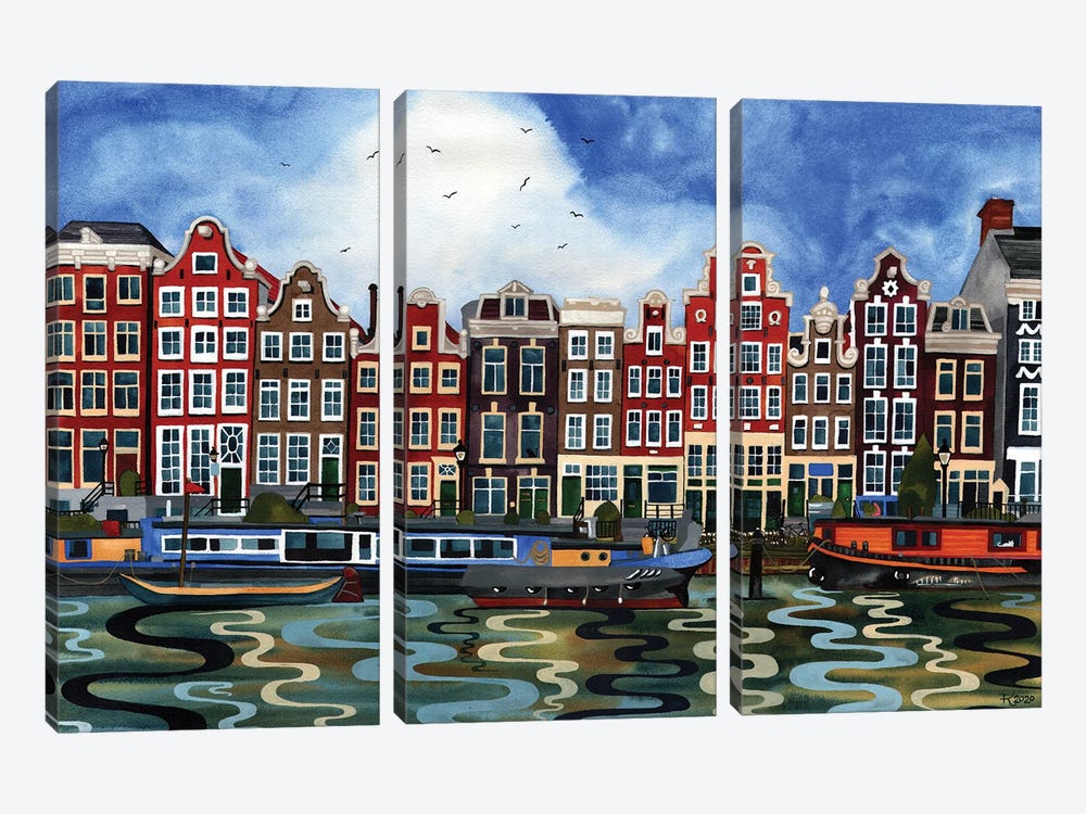 Amsterdam by Terri Kelleher 3-piece Art Print