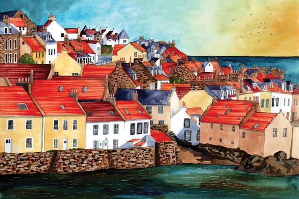 Nautical Living Room: Pittenweem Sunrise by Terri Kelleher