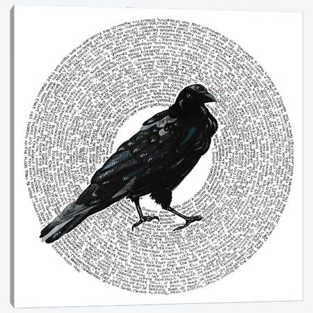 Poe's Raven Canvas Print #TKH112} by Terri Kelleher Canvas Artwork