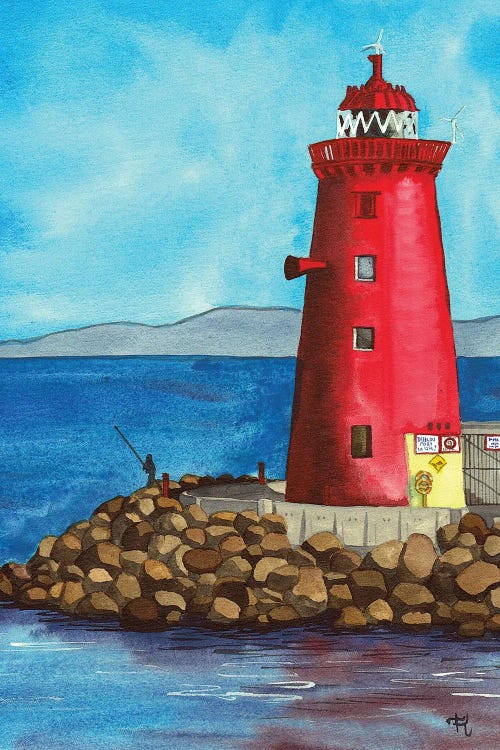 Poolbeg Lighthouse by Terri Kelleher wall art