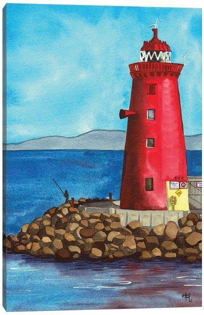 Poolbeg Lighthouse Canvas Art Print - Terri Kelleher
