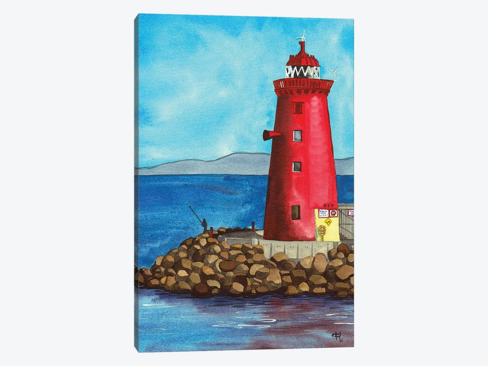 Poolbeg Lighthouse by Terri Kelleher 1-piece Canvas Art Print