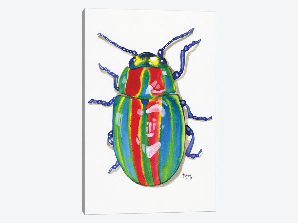 Rainbow Bug by Terri Kelleher 1-piece Canvas Artwork