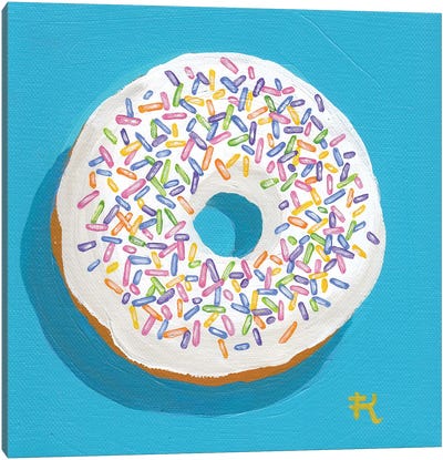 Rainbow Sprinkles Canvas Art Print - Donut Art