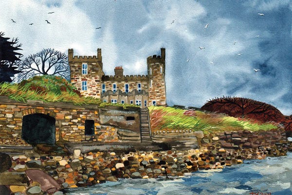 Terri Kelleher: Rosturk Castle, Mayo by Terri Kelleher