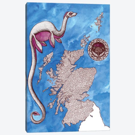 Scotland World Map Canvas Print #TKH125} by Terri Kelleher Canvas Art