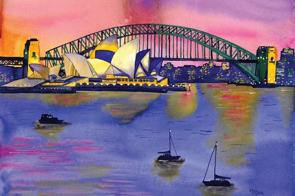 Terri Kelleher: Sydney Harbour Sunset by Terri Kelleher