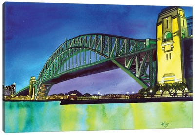 Sydney Nights Canvas Art Print - Terri Kelleher