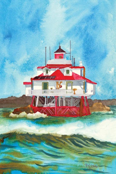 Terri Kelleher: Thomas Point Shoal Lighthouse by Terri Kelleher