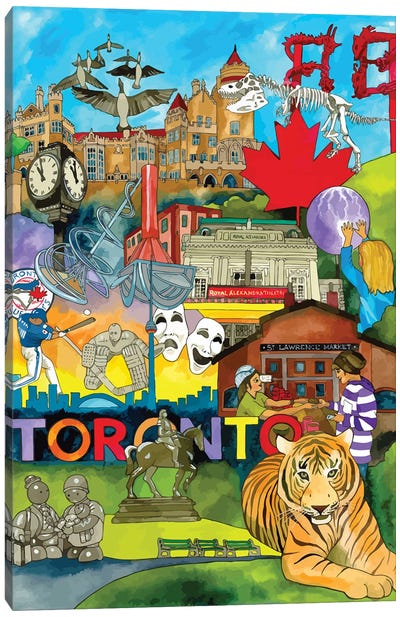 Toronto Life Canvas Art Print - Hidden Pictures