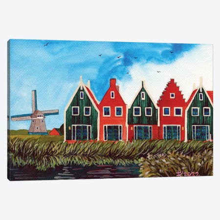 Volendam, Netherlands Canvas Print #TKH149} by Terri Kelleher Canvas Print