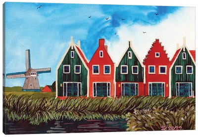 Volendam, Netherlands Canvas Art Print - Terri Kelleher