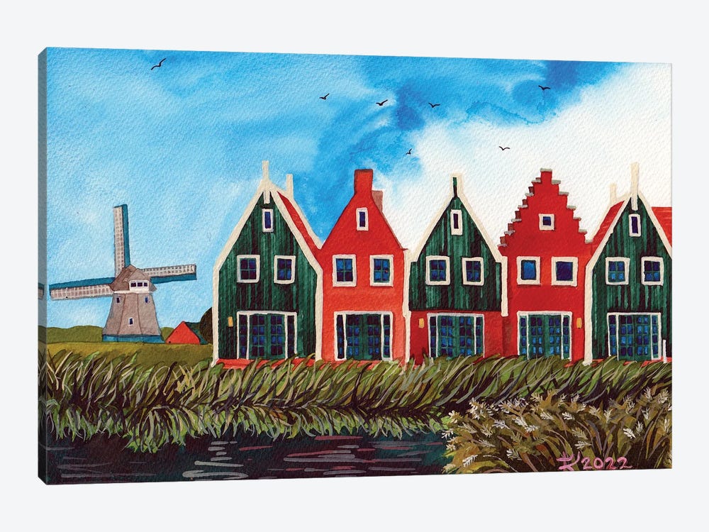 Volendam, Netherlands by Terri Kelleher 1-piece Canvas Art