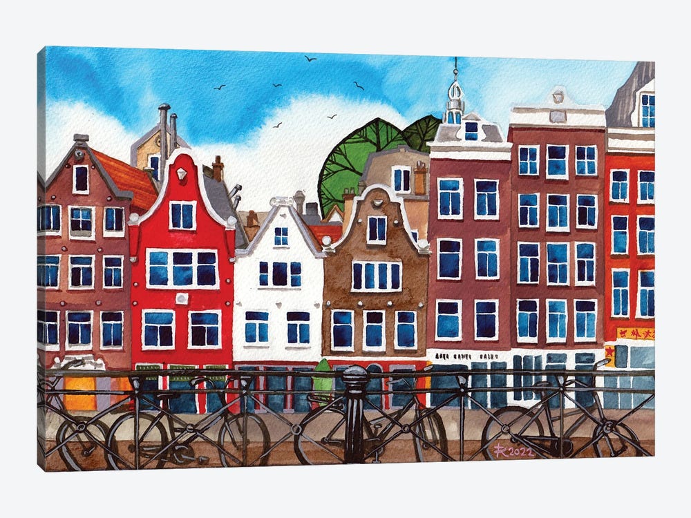 Amsterdam Bikes by Terri Kelleher 1-piece Canvas Artwork
