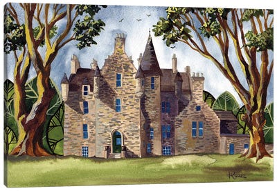 Kilberry Castle Canvas Art Print - Terri Kelleher