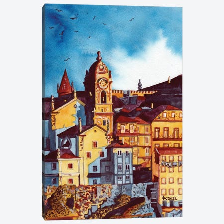 Porto Sunset Canvas Print #TKH157} by Terri Kelleher Canvas Art Print