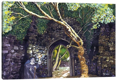 Abbey Of The Black Hag, Shanagolden, Limerick Canvas Art Print - Wizard Art