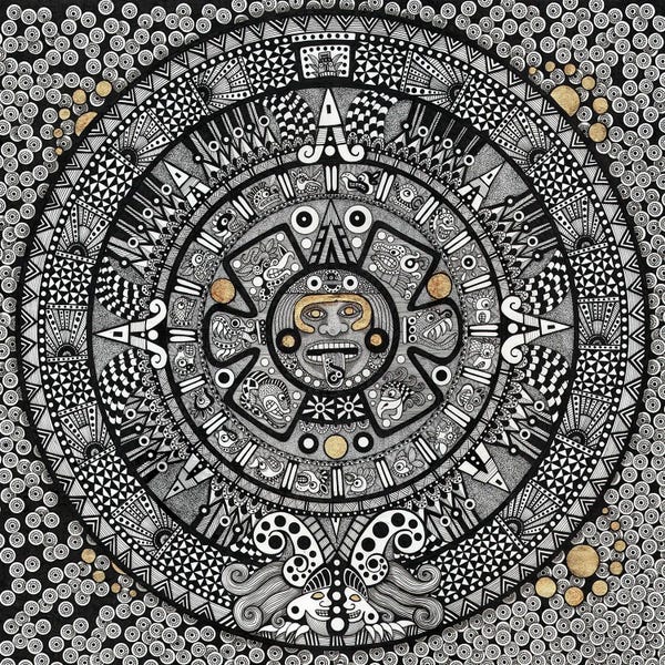 Terri Kelleher: Aztec With Gold by Terri Kelleher