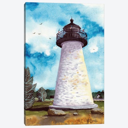 Ned's Point Lighthouse Canvas Print #TKH173} by Terri Kelleher Canvas Wall Art