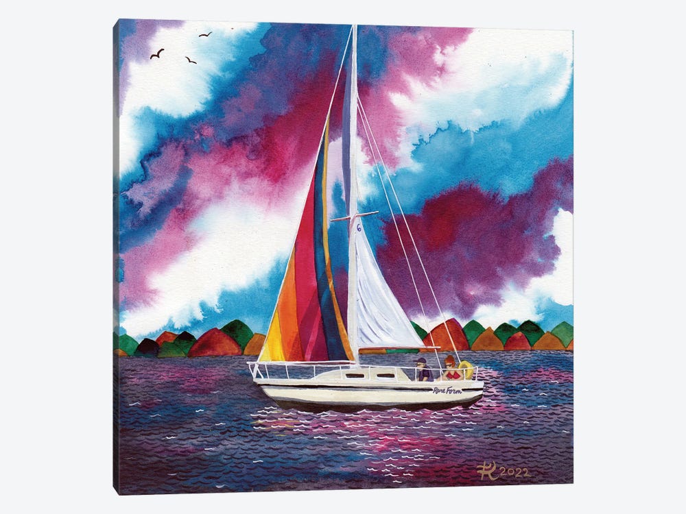 Gone Sailing by Terri Kelleher 1-piece Canvas Artwork